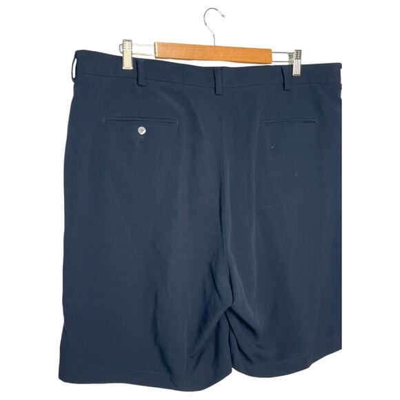 Nike Golf Shorts Mens 42 Pleated Front Chino Athletic Classic Casual Navy Blue - Picture 12 of 13